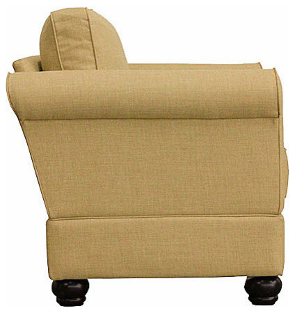 Georgetown Chair With Mahogany Legs   Traditional   Armchairs And Accent Chairs   by Small Space Seating  Houzz