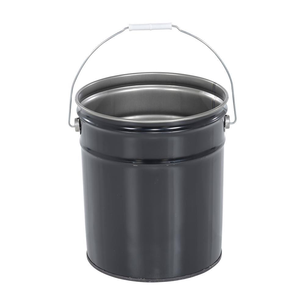 Vestil 5 Gal. Black Steel UN Rated Pail PAIL-STL-RI-UN