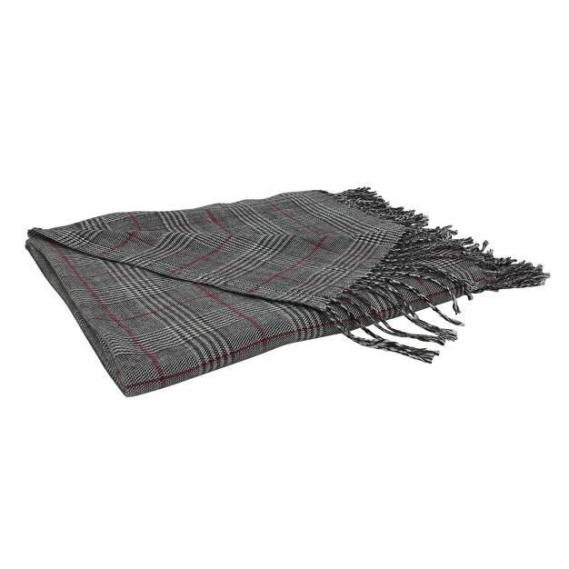 Traditional Plaid Throw Blanket Saro Lifestyle