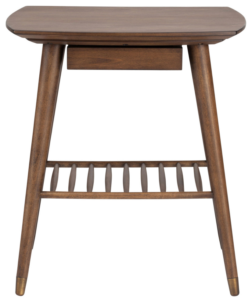 Ari Walnut Wood Side Table  HGST108   Midcentury   Side Tables And End Tables   by Timeout PRO  Houzz