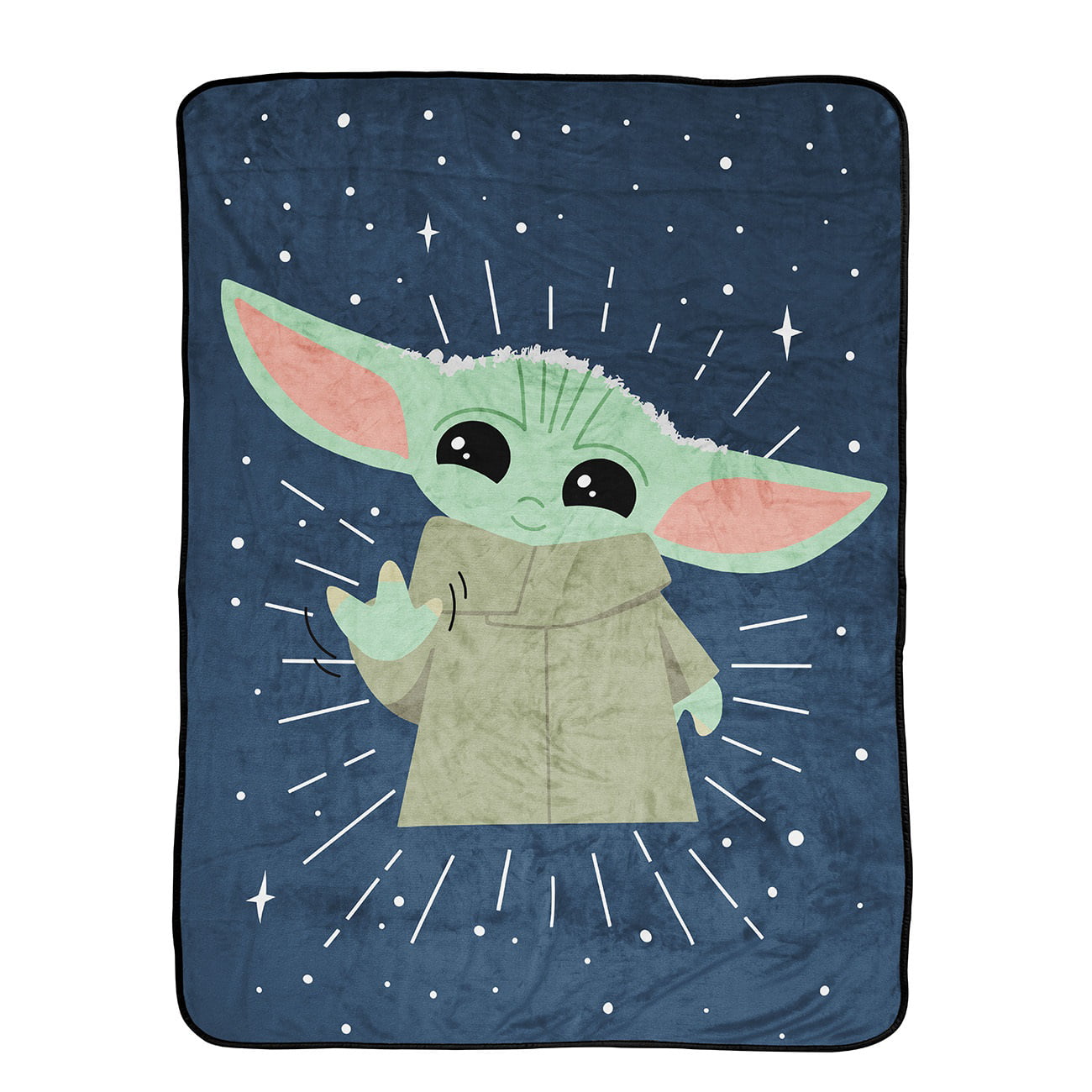 Baby Yoda Use The Force Kids Throw， 46 x 60， Microfiber， Blue， Star Wars