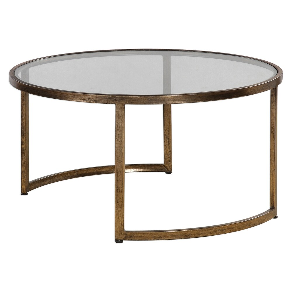 Uttermost Rhea Two Piece Metal Frame Nesting Coffee Table Set with