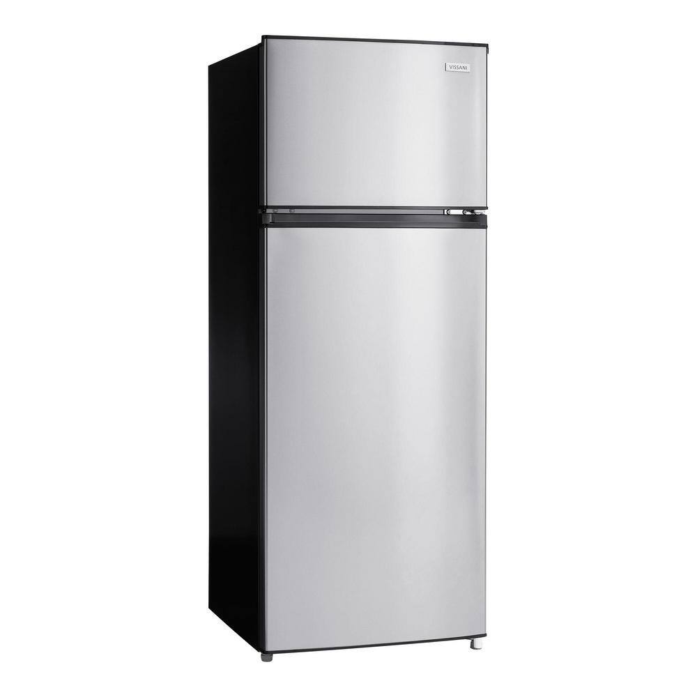 Vissani 7.1 cu. ft. Top Freezer Refrigerator in Stainless Steel Look MDFF7SS