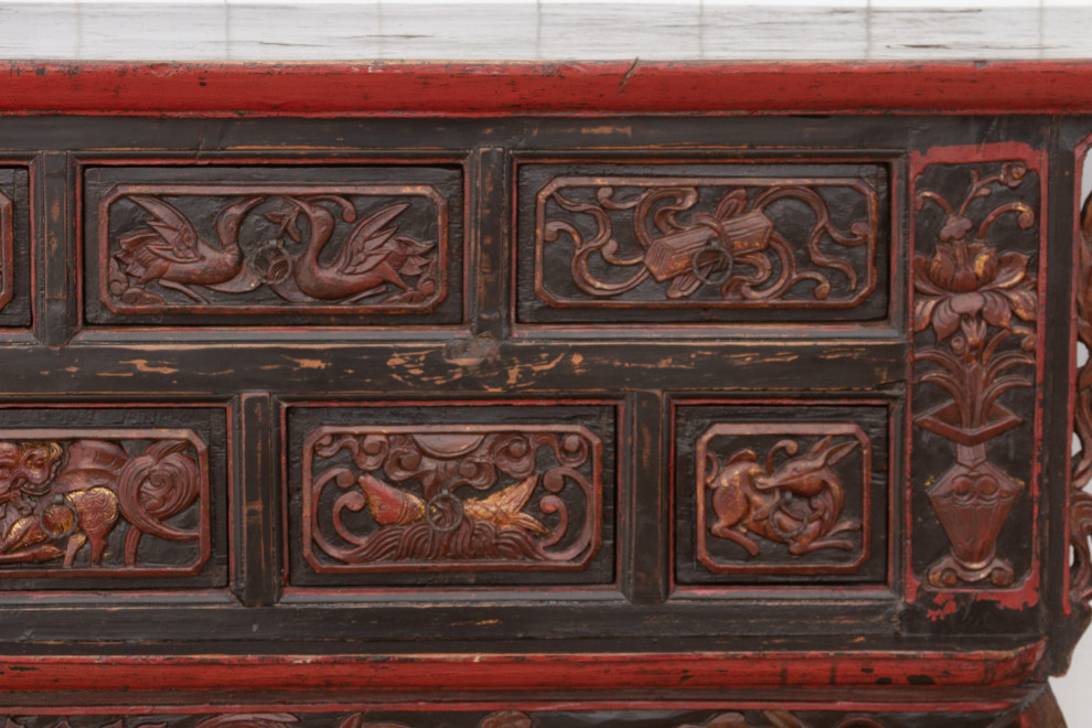 Antique Chinese Black  ampGilt Console   Asian   Console Tables   by De cor  Houzz