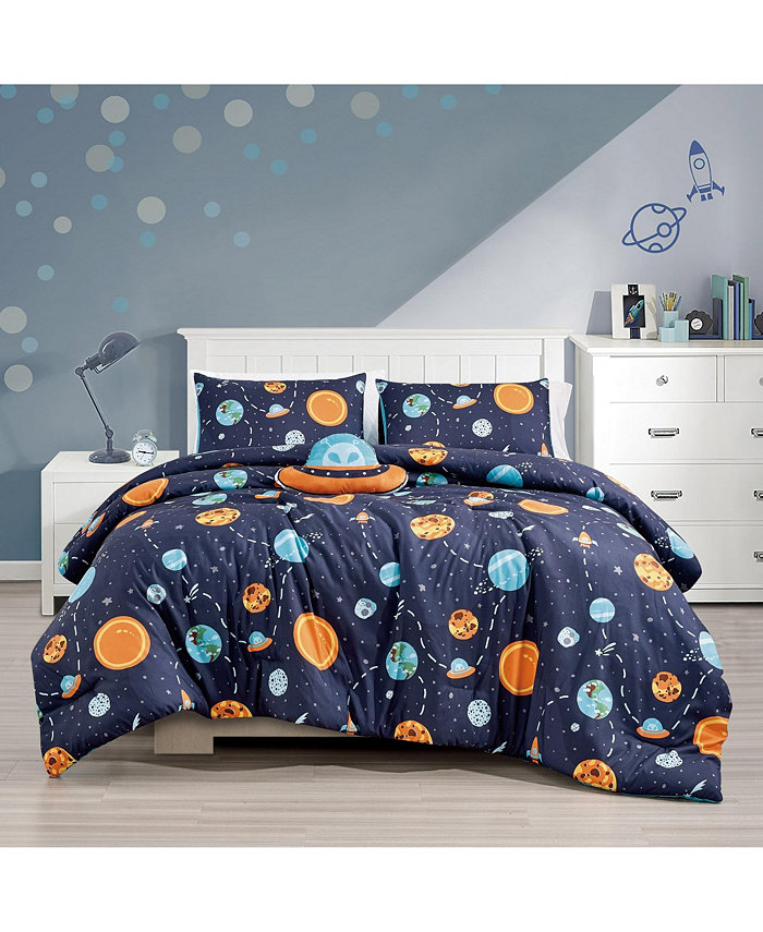 MarCielo Kids Comforter Set Universe Space - Twin