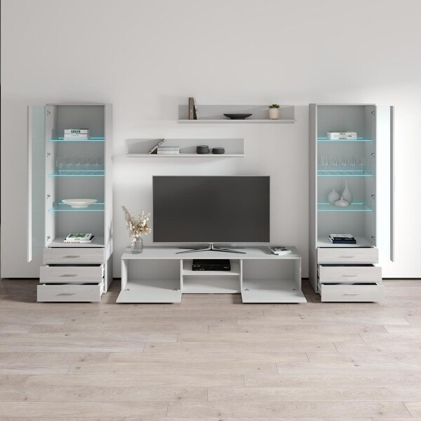 Soho 4 Modern Wall Unit Entertainment Center