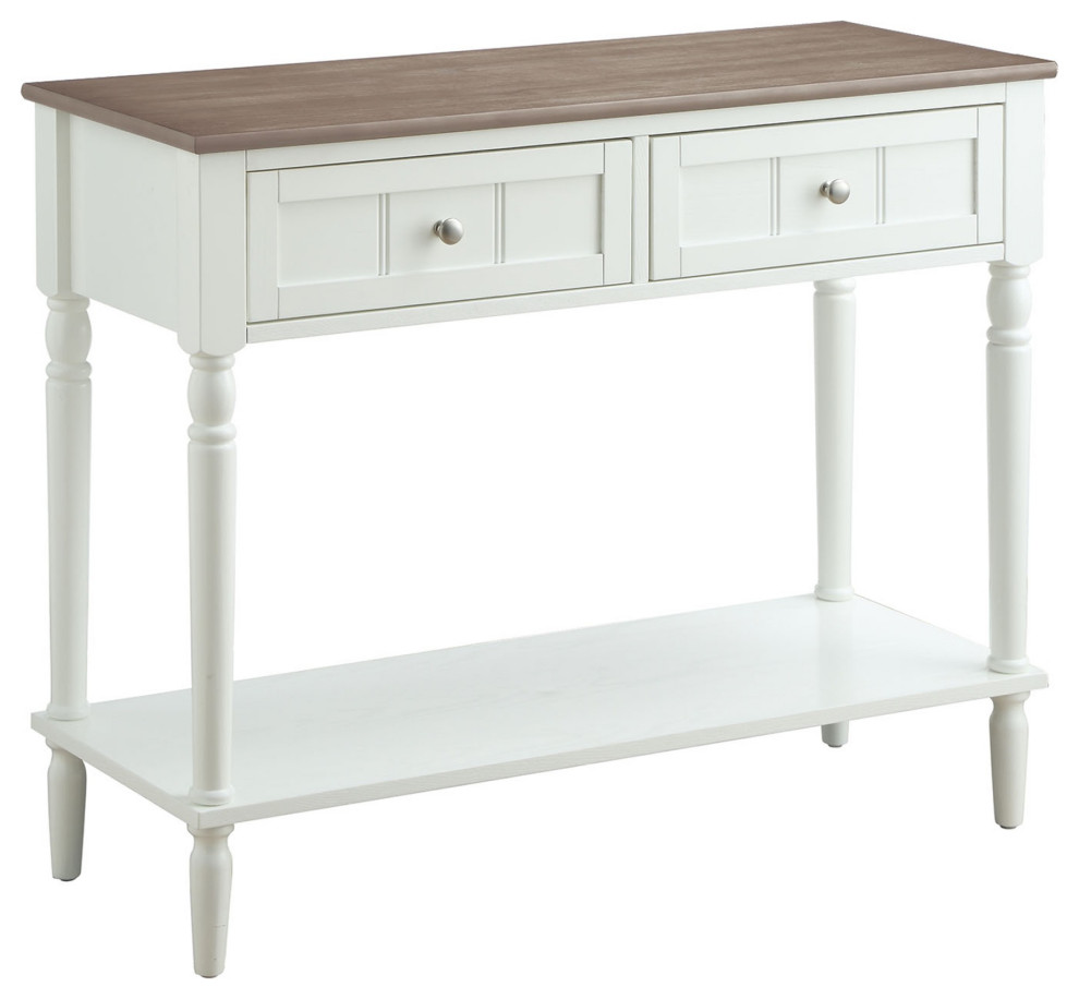 French Country 2 Drawer Hall Table With Shelf   Traditional   Console Tables   by ShopLadder  Houzz