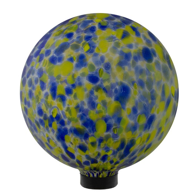 Yellow And Blue Outdoor Patio Garden Gazing Ball