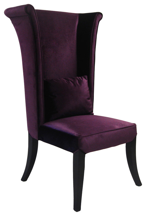 Mad Hatter Dining Chair  Purple Rich Velvet   Contemporary   Dining Chairs   by BisonOffice  Houzz