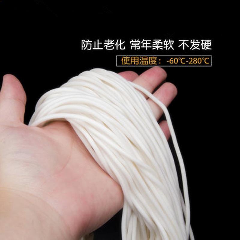 Born Pretty Foamed Silicone Rubber Seal Strip Silicon Sponge Cord Round Solid Vmq  Dia.1/2/3/4/4.5/5/6/7/8/9/10/11/12-30