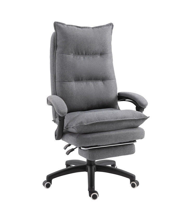 Vinsetto Office Chair Adjust Height Recliner with Footrest Wheel High Back