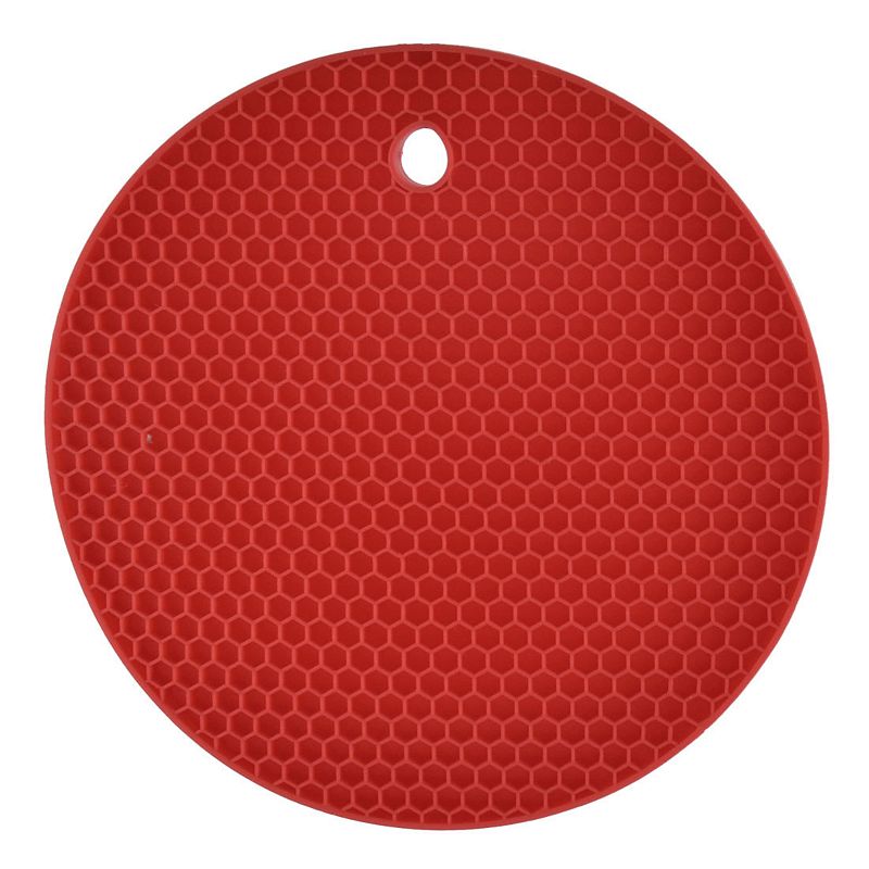 Kitchen Rubber Round Shaped Nonslip Heat Insulated Hot Pot Mat Pad Coaster