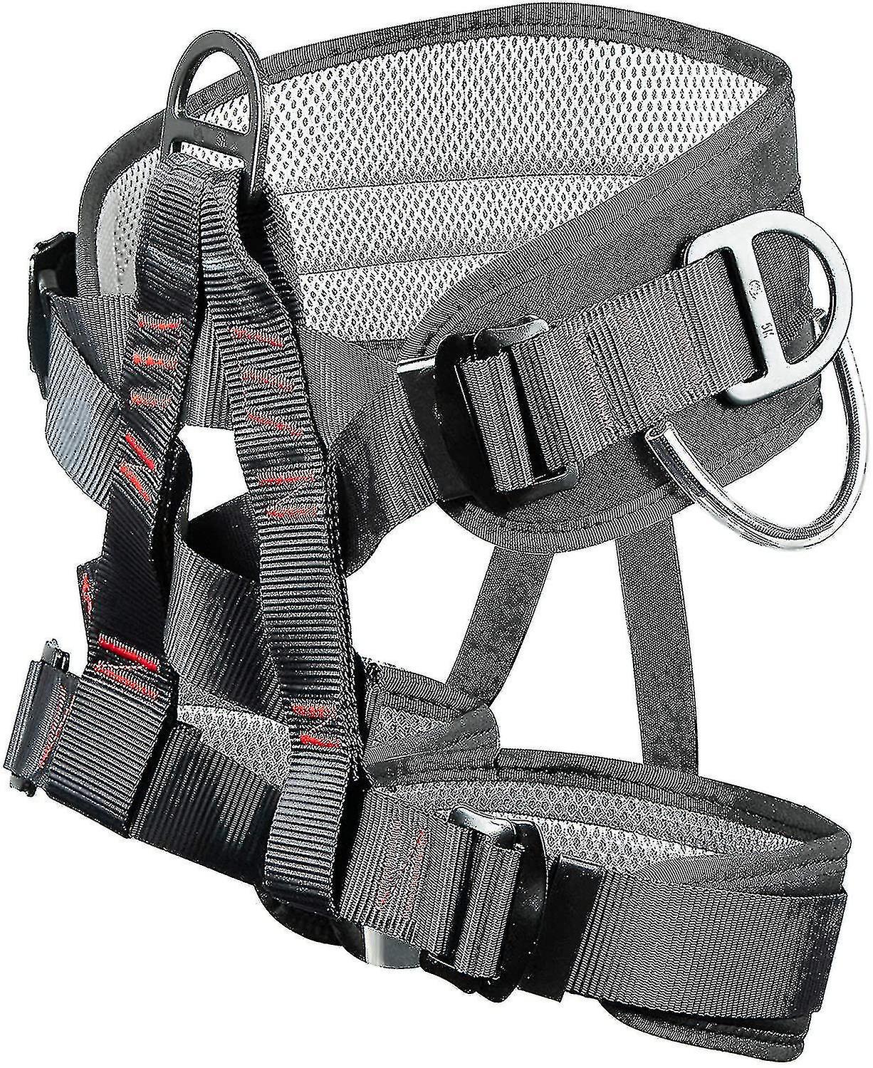 Adjustable Thickness Climbing Harness Half Body Harnesses For Fire Rescuing Caving Rock Climbing Rappelling Tree Protect Waist Safety Belts (black) -