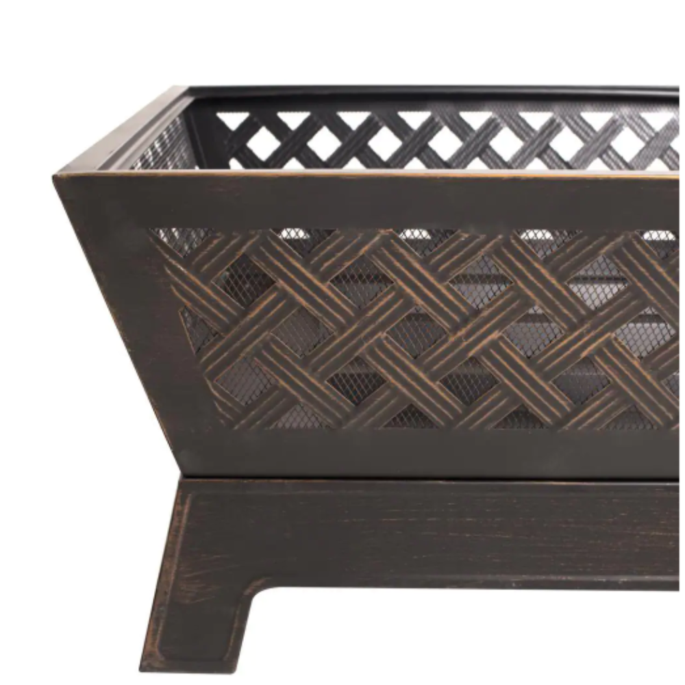 Hampton Bay Tipton 34 in. Steel Deep Bowl Fire Pit in Oil Rubbed Bronze