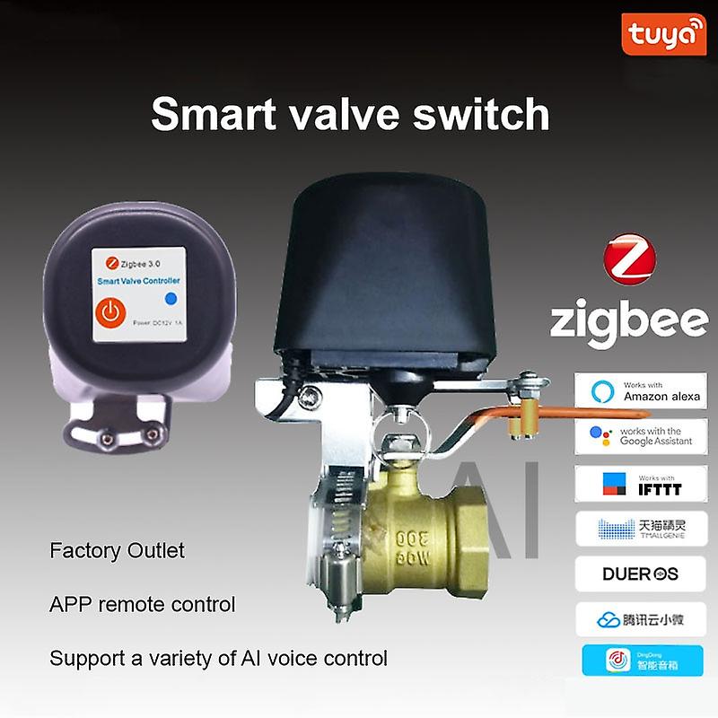 Tuya Zigbee Water/gas Valve Switch Wireless Controller Smart Manipulator Electric Wifi Pipe