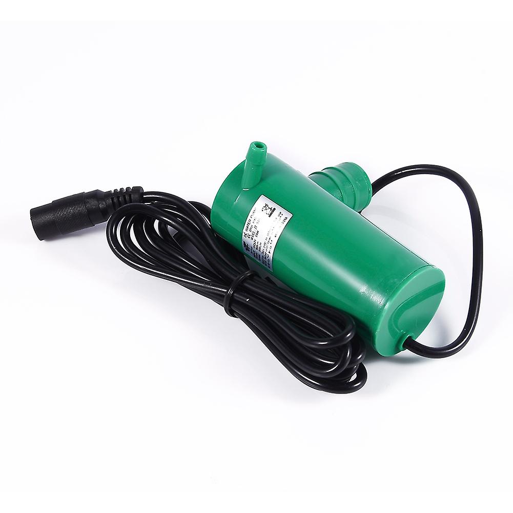 12v Dc Amphibious Submersible Water Pump Hmax 9 M 500 L/h Flow Pond Land Watering Green