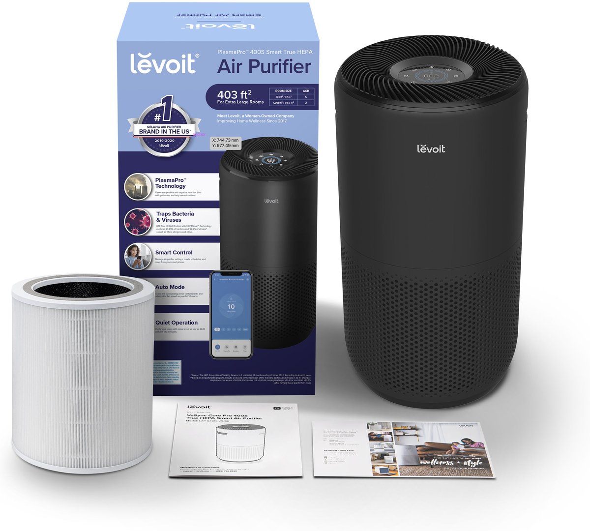 Levoit PlasmaPro 400S Smart True HEPA Air Purifier