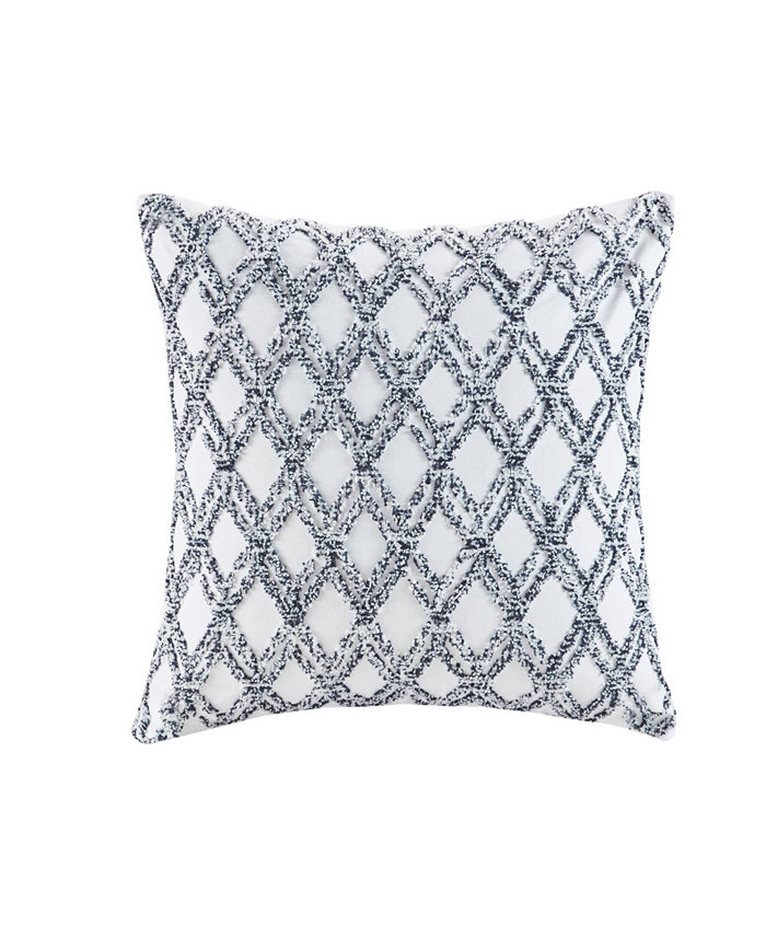 INK+IVY Riko Embroidered Cotton Decorative Pillow， 20