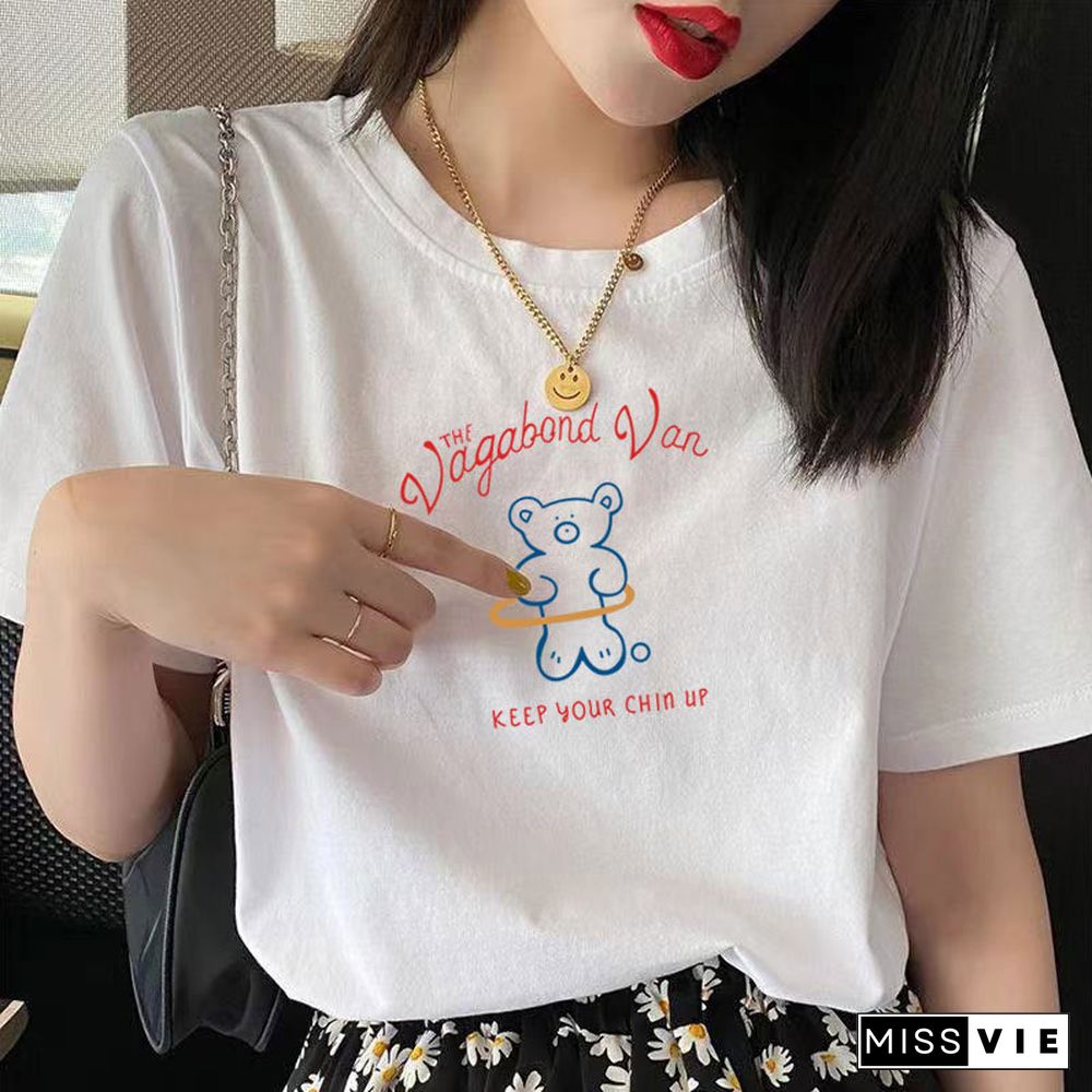 Cute Cartoon Print Loose T-Shirt