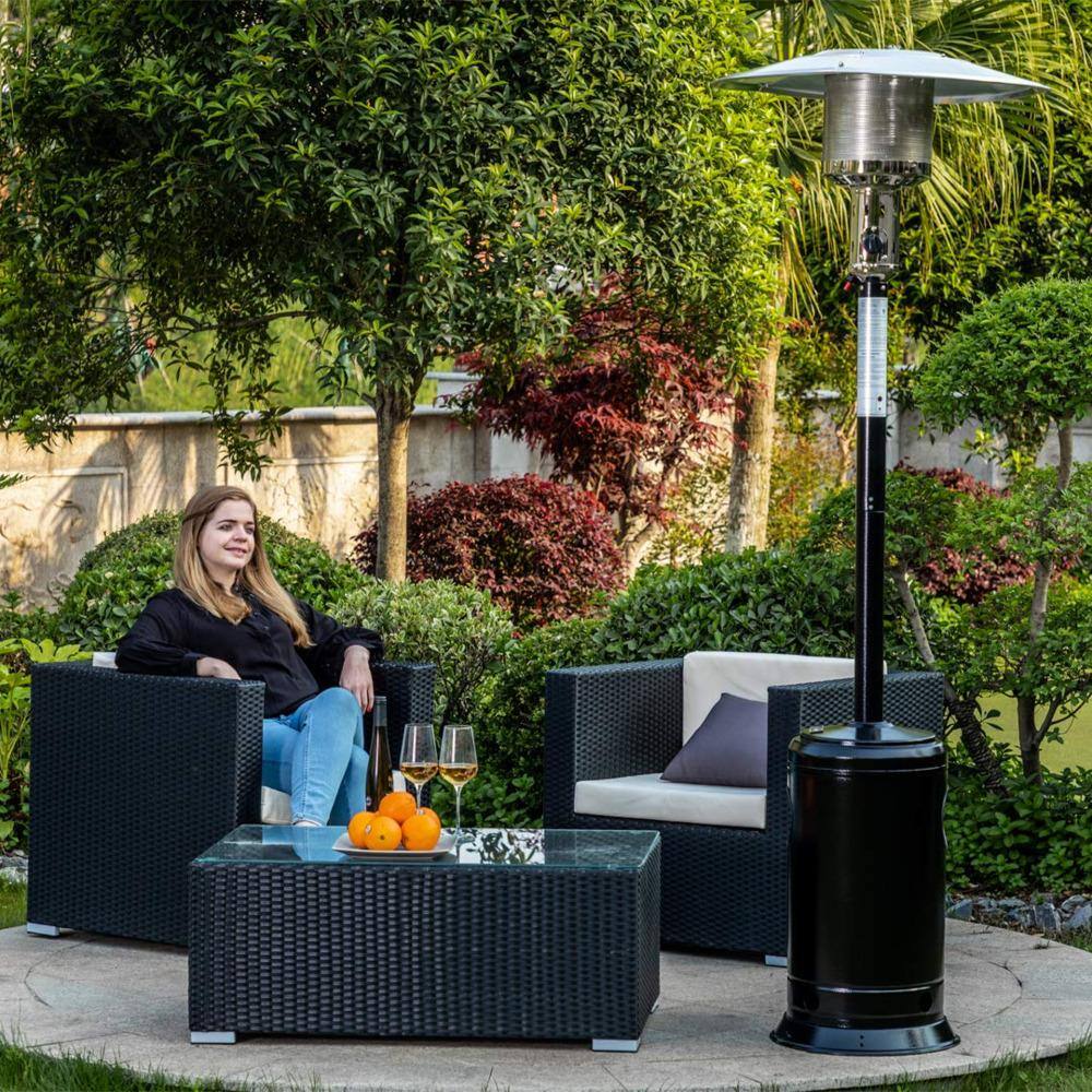 47,000 BTU Outdoor Patio Propane Heater with Portable Wheels H-HYMY-CAPH-7-S