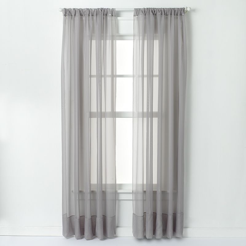 Window Curtainworks 1-Panel Soho Voile Window Curtain