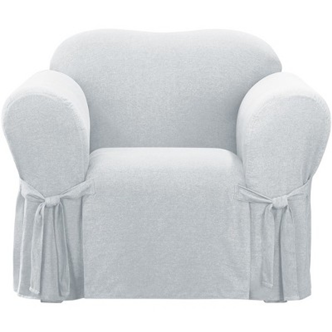 Farmhouse Basketweave Chair Slipcover Gray - Sure Fit