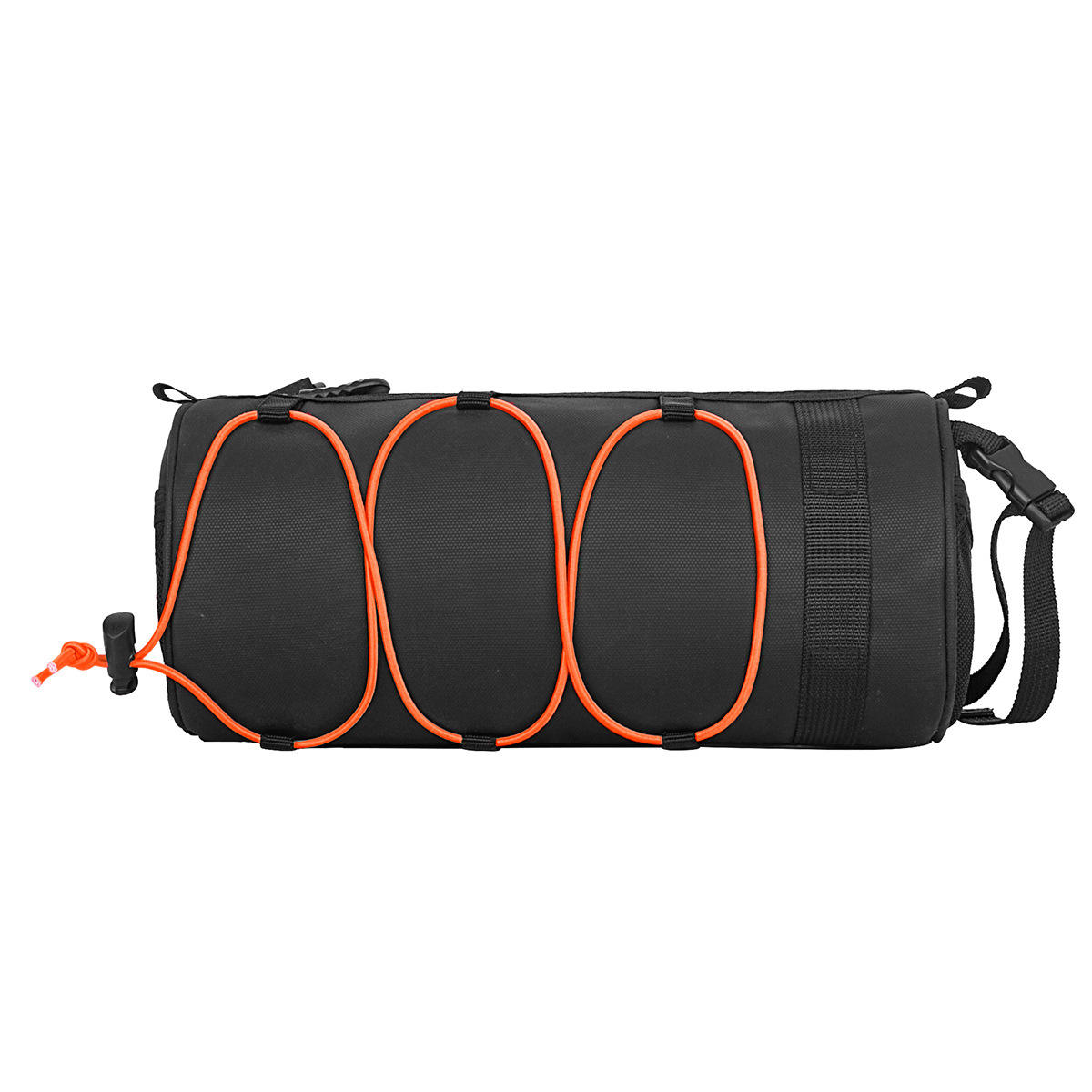 Bike Handlebar Roll Bag 2.4L Round Front Bicycle Handlebar Bags with Rubber Strap Packs for MTB Cyrcing Trip