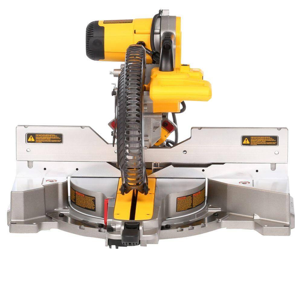 DEWALT DWS780 15 Amp Corded 12 in. Double Bevel Sliding Compound Miter Saw with XPS technology， Blade Wrench and Material Clamp