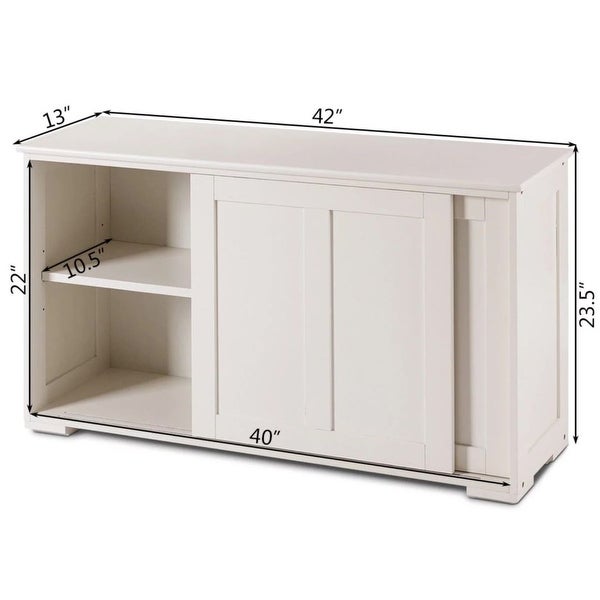 White Kitchen Storage Cabinet Sideboard Buffet Cupboard