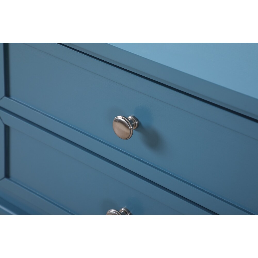 LYKE Home 2 Drawer Blue Nightstand