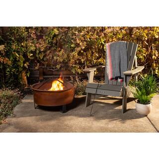 Sterling Oaks Tripoli 26 in. Diam Wood Burning Fire Pit with lid and poker 52120