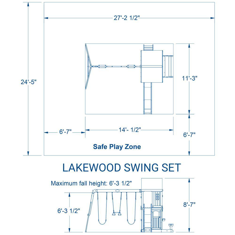 Backyard Discovery Lakewood All Cedar Wooden Swing Set 2001022com