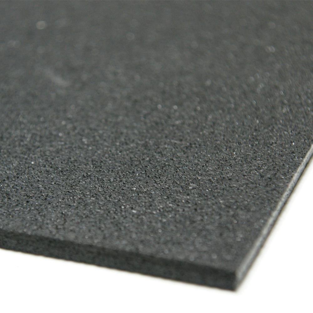 Rubber-Cal Recycled Rubber - 60A - Sheets and Rolls 14 in. T x 4 ft. W x 8 ft. L Black Rubber Garage Flooring 21-101-AB-48-096