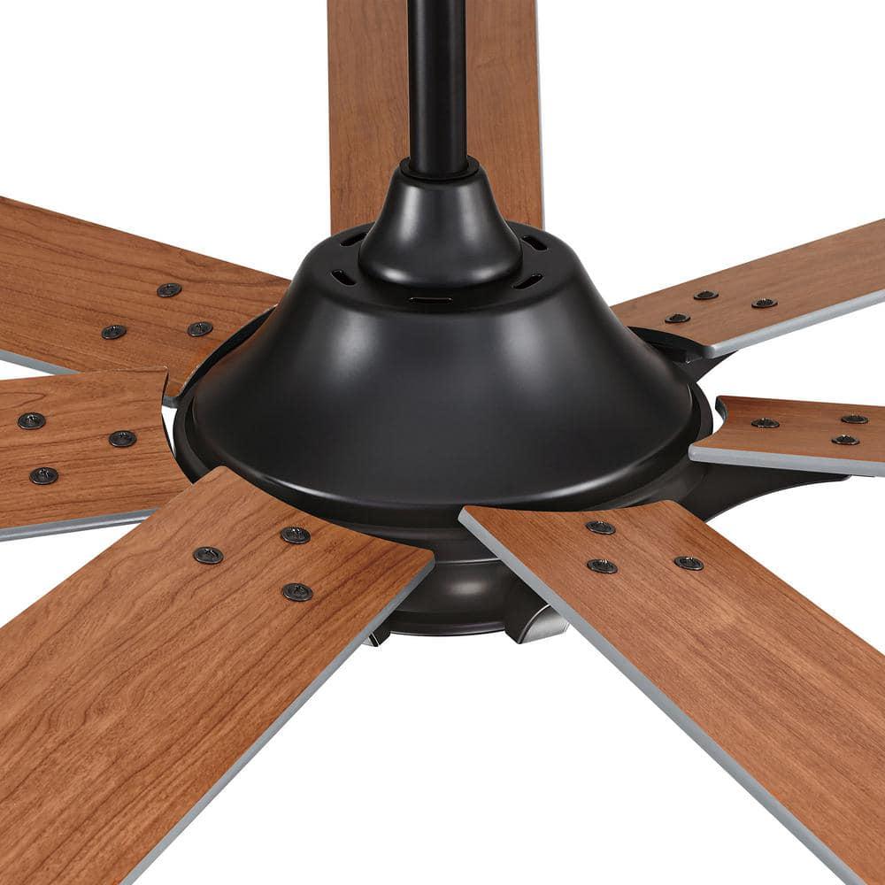 Parrot Uncle Liew 72 in Matte Black Reversible 7Blade Ceiling Fan with Remote Control