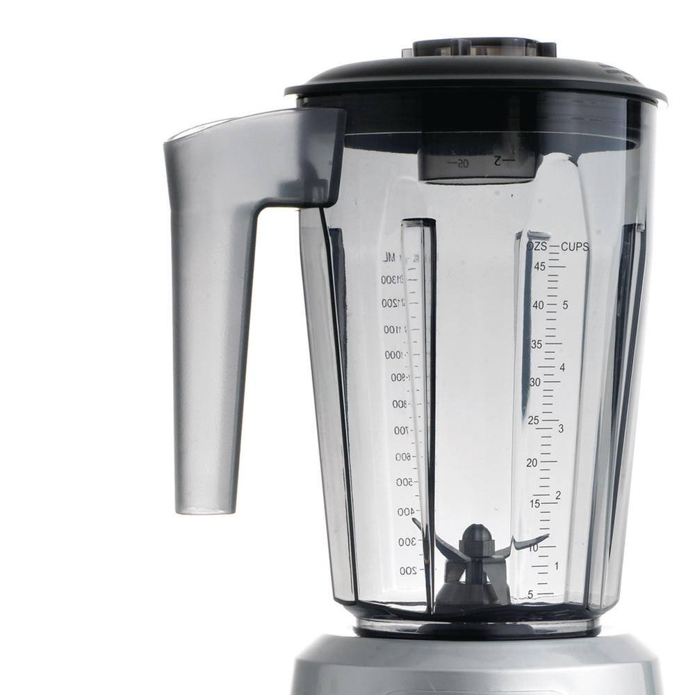 Omega 1 HP HighLow 48 oz. 2-Speed Silver Blender BL330S