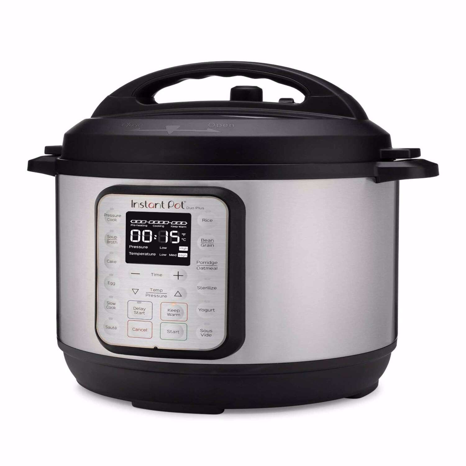 Instant Pot Duo Plus Stainless Steel Pressure Cooker 6 qt Black/Silver