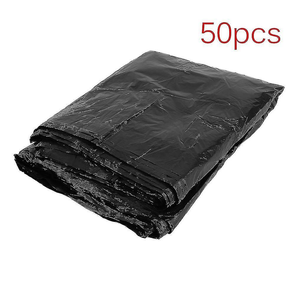 50 Pcs Large 55 Gallon Thicken Indoor Outdoor Kitchen Trash Can Garbage Rubbish Bags Household Clean