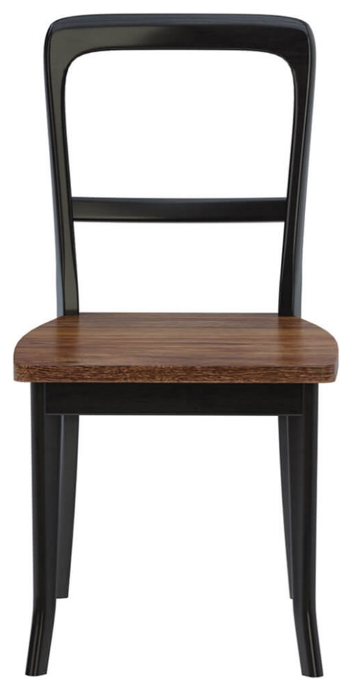 Bolsover Two Tone Solid Wood Farmhouse Dining Chair   Rustic   Dining Chairs   by Sierra Living Concepts Inc  Houzz