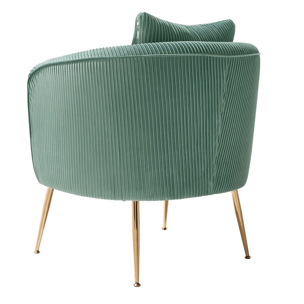 Art Leon Modern Velvet Accent Barrel Chair