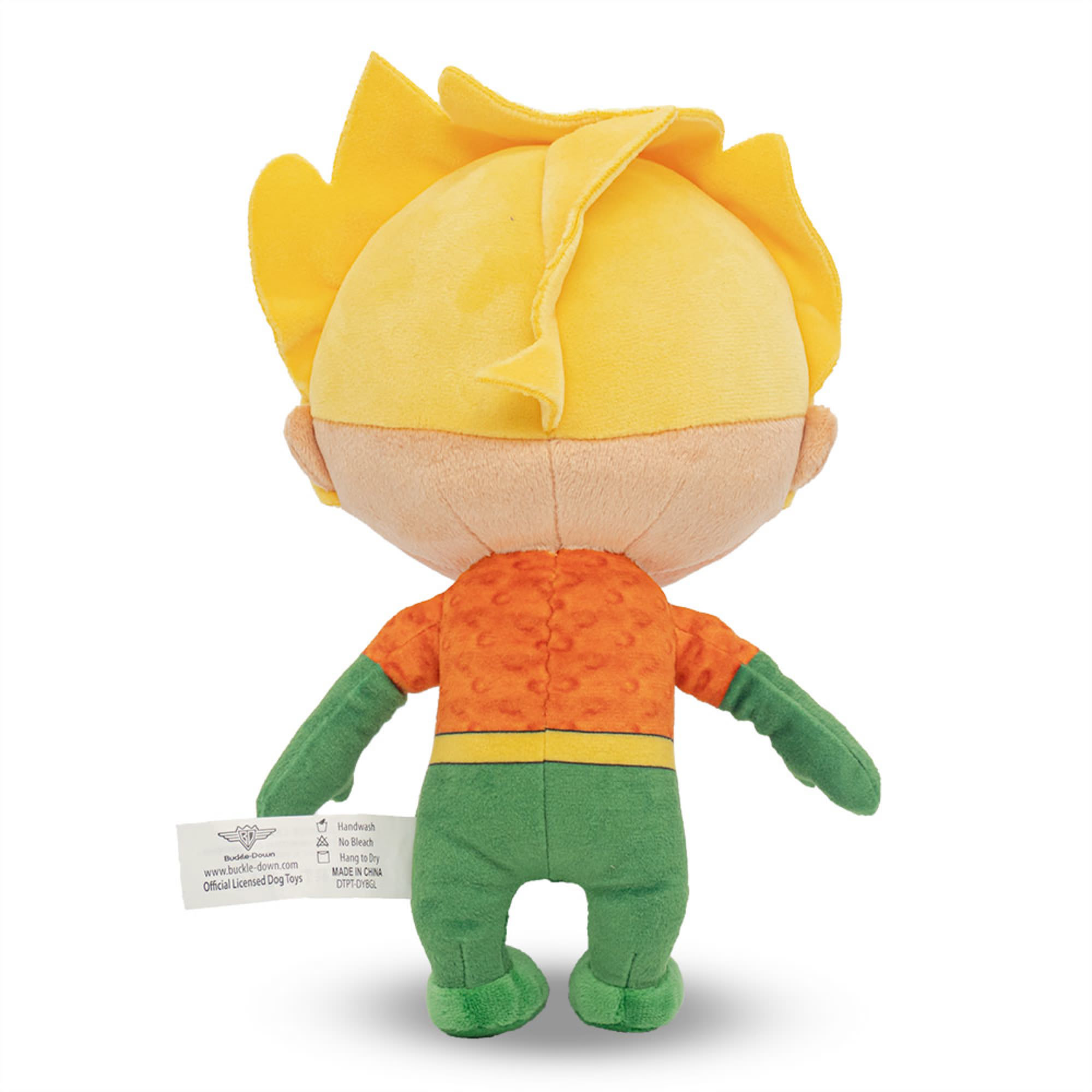 Buckle-Down DC Comics Super Friends Collection Chibi Aquaman Full Body Pose Plush Squeaker Dog Toy， X-Small