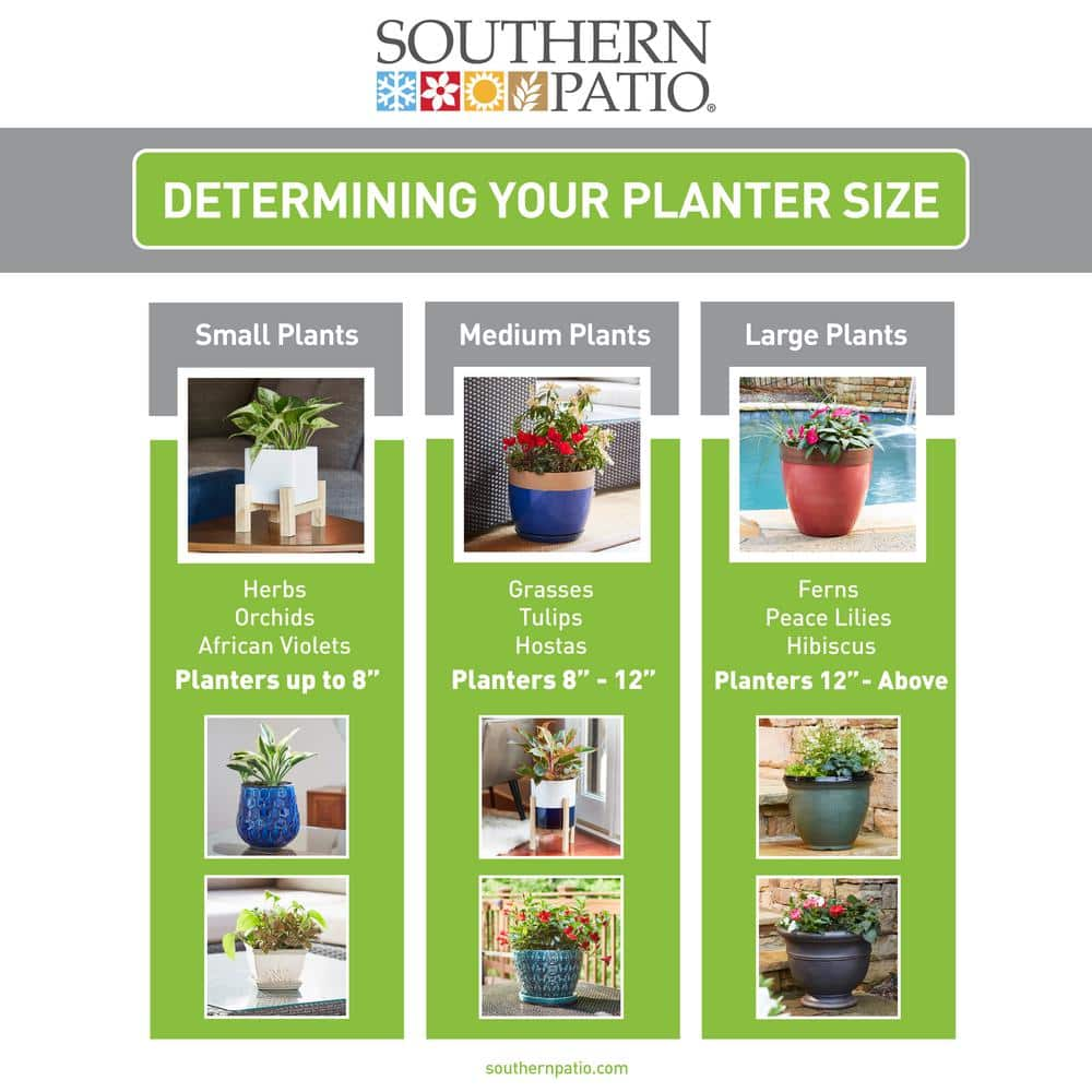 Southern Patio Unearthed Large 17 in. x 19 in. 54 qt. Fiberglass Tall Outdoor Planter GRC-049425A