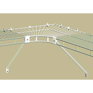 ClosetMaid Ventilated Wire Corner Shelf for 12 in. Shelf and Rod Shelving 21066