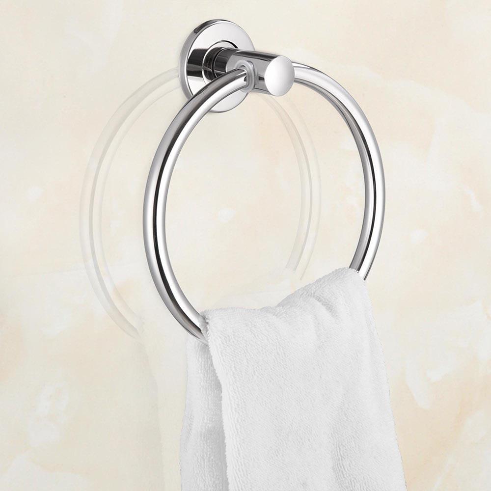 Yescom Wall-Mounted Towel Holder Chrome Stainless Steel Hanger