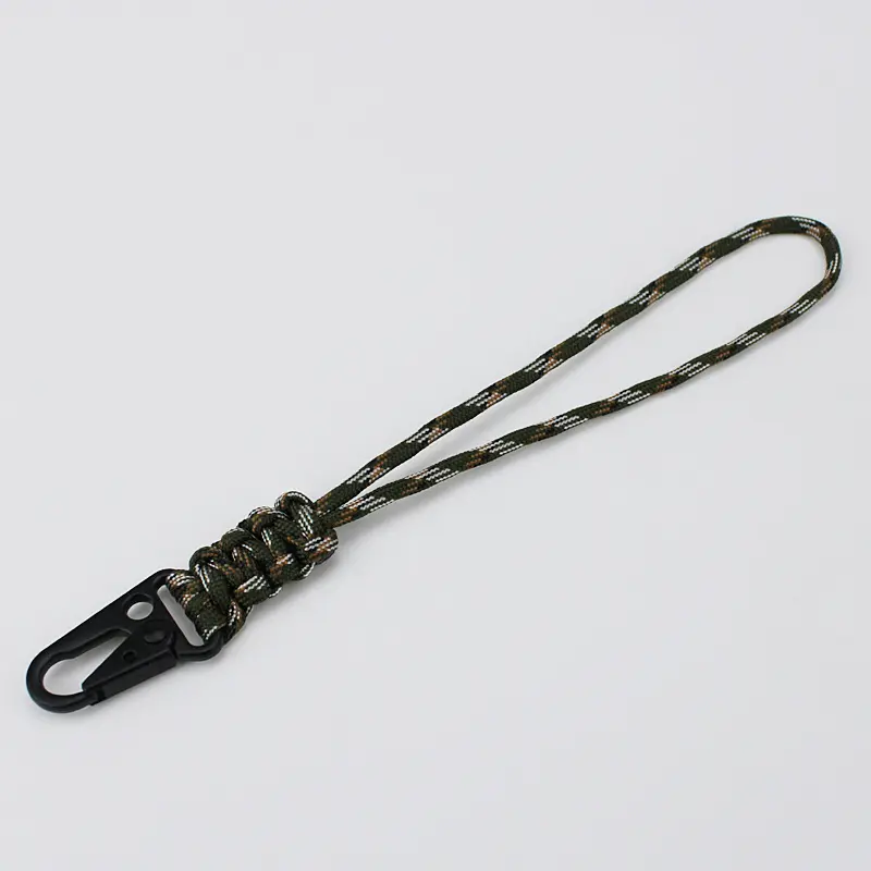 Outdoor Travel Camping Hiking Paracord Key Neck Lanyard Keychain Lanyard Phone Lanyard with Olecranon Hook