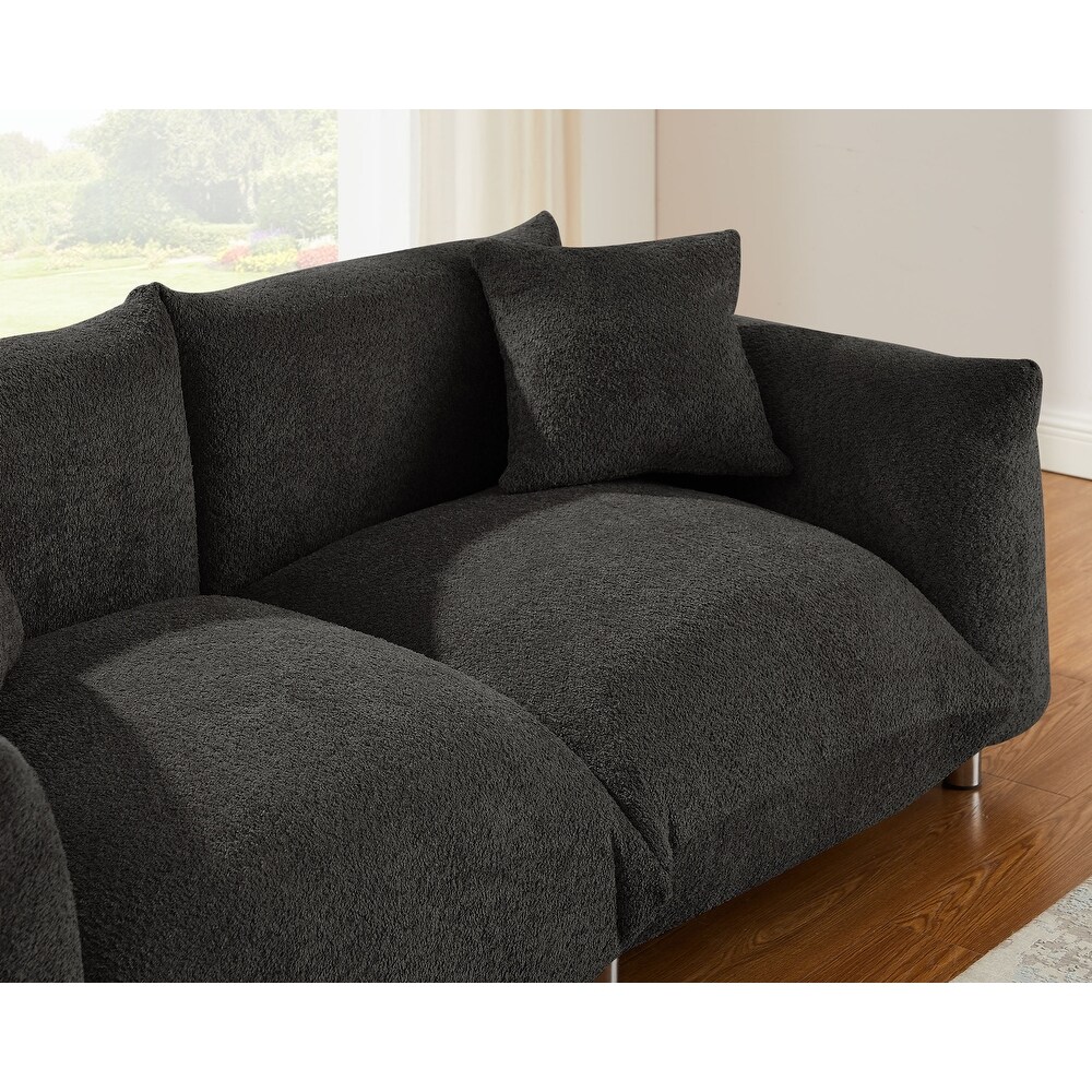 78.2nch Wide Boucle Sofa  Scandinavian style Couch  Loveseat