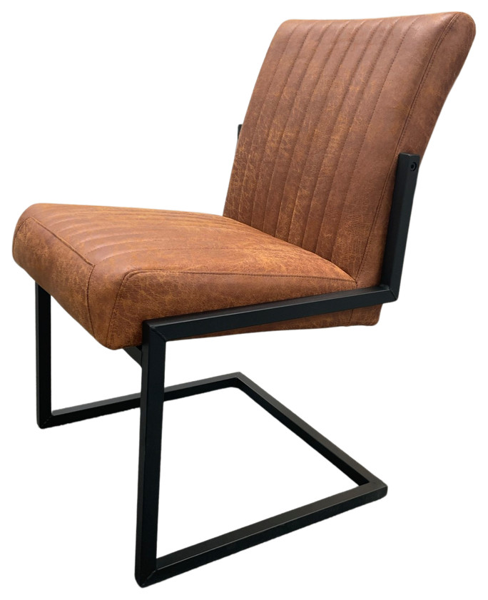 ALANIS Leather Chair   Industrial   Dining Chairs   by MAXIMAHOUSE  Houzz