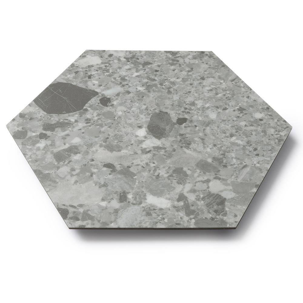 Lucida Surfaces MosaiCore Gray Quartz 28 MIL x 12 in. W x 10 in. L Glue Down Waterproof Vinyl Tile Flooring (12.3 sqftcase) SC-4152