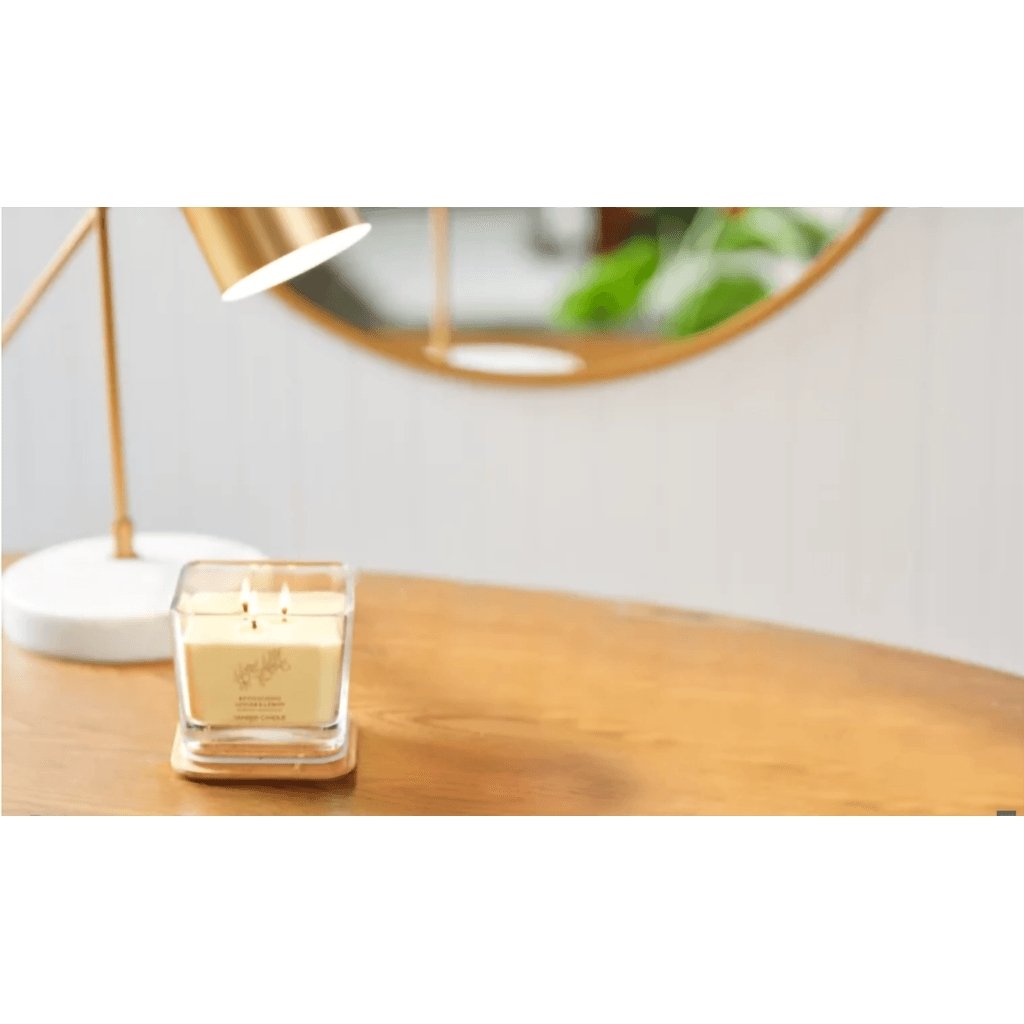 Yankee Candle  Well Living Collection - Medium Square Candle in Revitalizing Ginger & Lemon