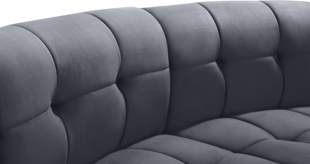 Limitless Modular Velvet 1 Piece Sectional   Transitional   Loveseats   by Meridian Furniture  Houzz