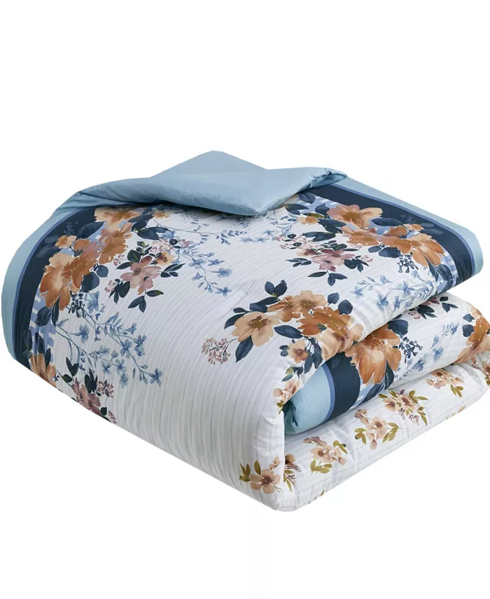 Madison Park Jules Cotton Floral 5-Pc. Comforter Set， Full Queen